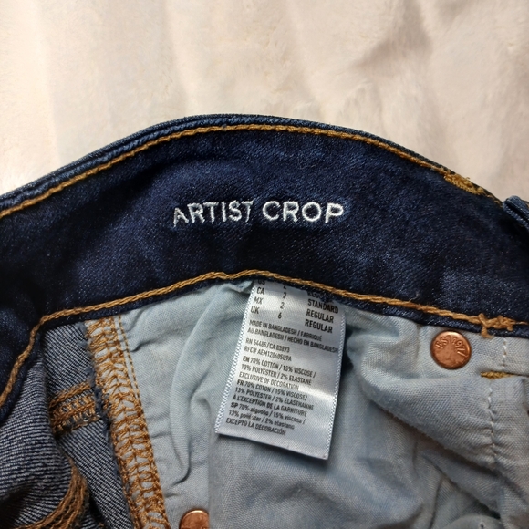 American Eagle Artist Crop Jeans Size 2 - Picture 3 of 12